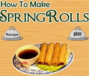 لعبة طبخ فطائر السبرنق رول | how to make spring rolls
