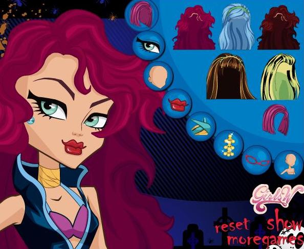 the game clawdeen's make up monster high dolls free for girls - al3ab flash  games