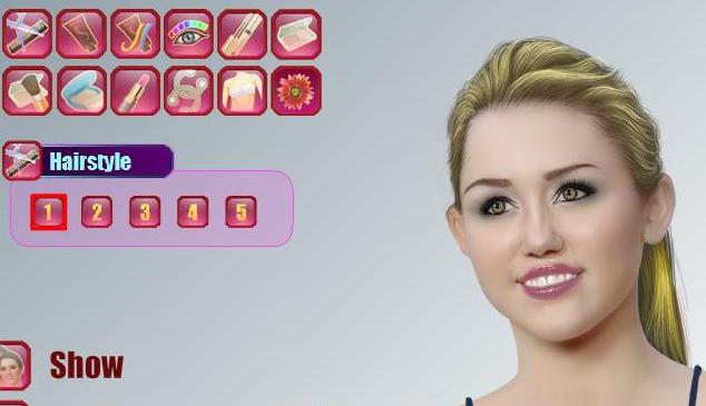 the game miley cyrus makeover - Play Free Games Online