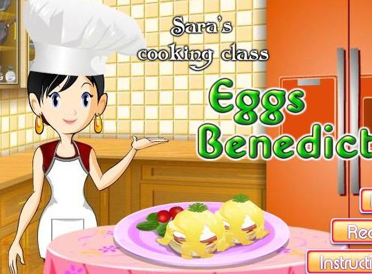 sara cooking class eggs benedict recipe game online - Play Free Games Online
