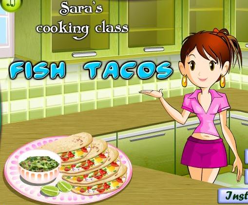 sara cooking class fish tacos recipe game online - Play Free Games Online