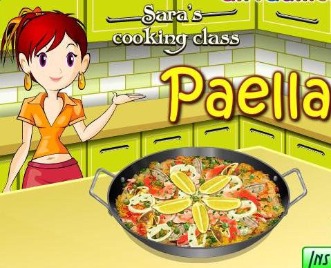 sara cooking class paella recipe game online - Play Free Games Online